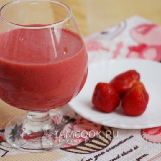 Рецепт коктейль со сливками и клубникой