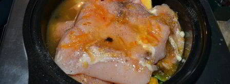 куриные грудки в апельсиново-кленовом сиропе с акорн тыквой и сладким картофелем. Шаг 3