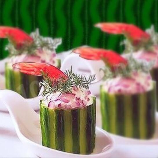 Рецепт огуречный коктейль с креветками