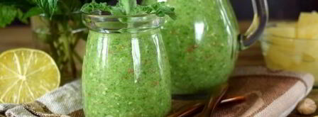 ананасово-мятный смузи с фисташками. Шаг 10