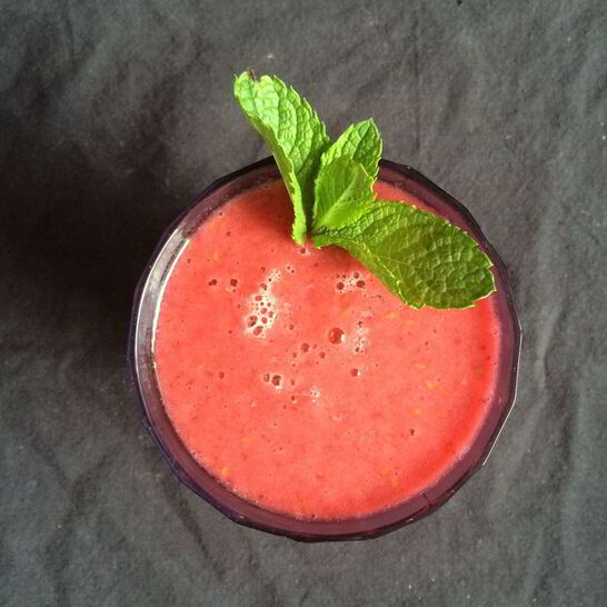 Рецепт малиново-ананасовый смузи