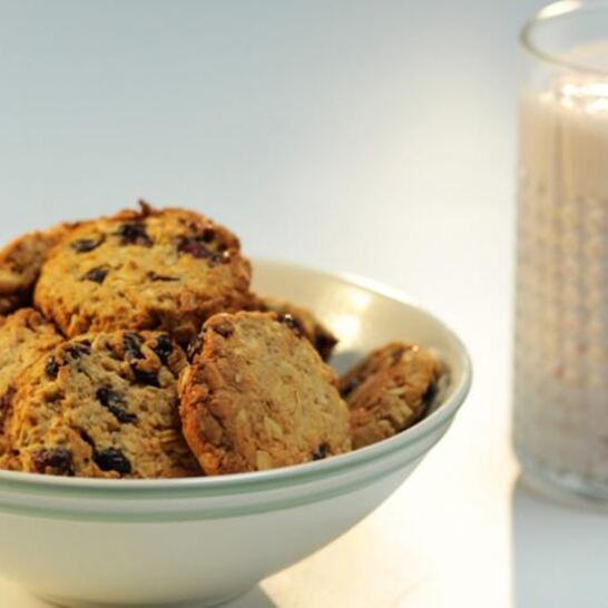 Рецепт печенье фитнес и овсяный смузи с клюквой