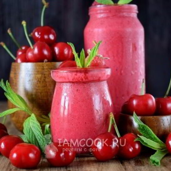 Рецепт смузи с малиной и черешней