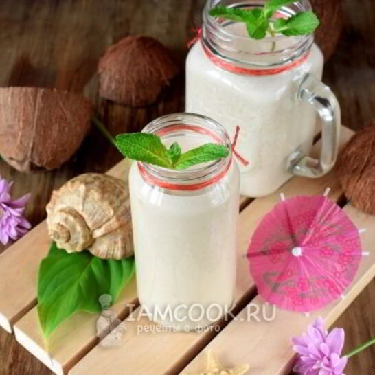 Рецепт тропический смузи с кокосовым молоком