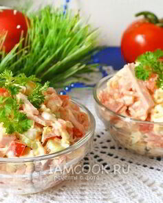 Салаты с ветчиной