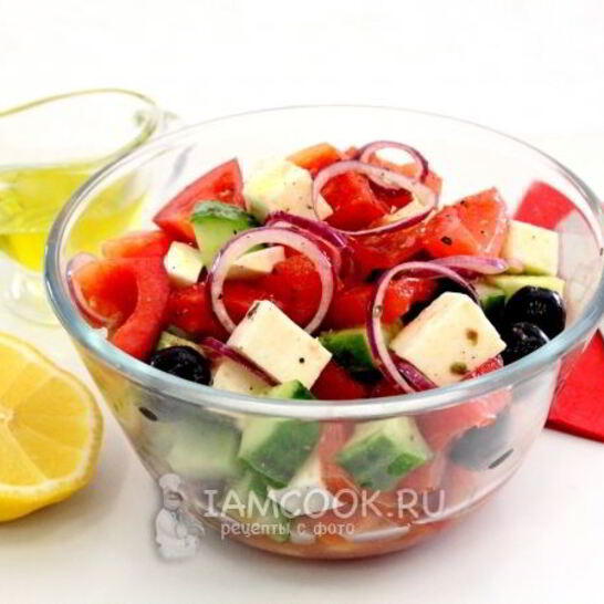 Рецепт греческий салат с брынзой