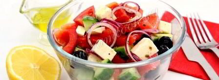 греческий салат с брынзой. Шаг 9