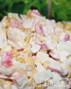 Крабовый салат с апельсинами