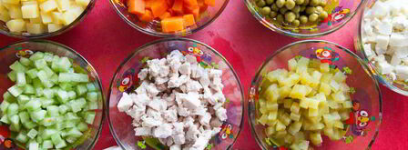 оливье с курицей. Шаг 2