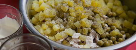 оливье с курицей. Шаг 3