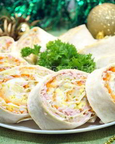 Закуска Оливье-рулет