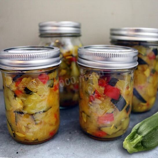 Рецепт острый салат из кабачков на зиму