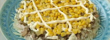 салат березка с куриным филе и огурцами. Шаг 9