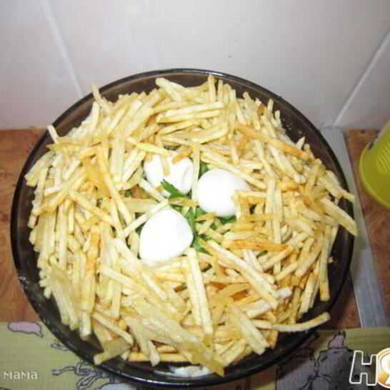 Рецепт салат гнездо перепелки