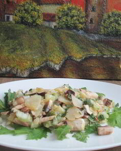 Салат из грибов и пармиджано