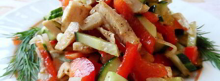 салат из мяса и овощей. Шаг 8