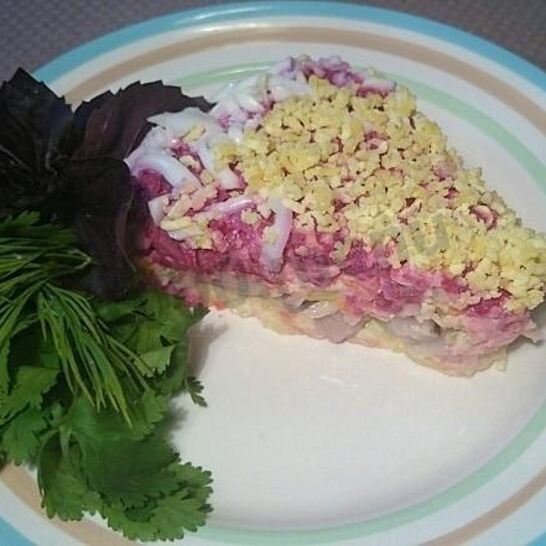 Рецепт сельдь под шубой с яблоком