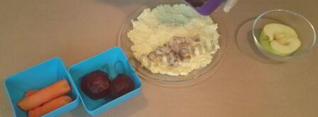 сельдь под шубой с яблоком. Шаг 2