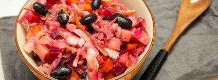 салат с черной фасолью и квашеной капустой. Шаг 10