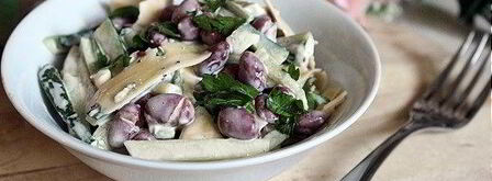 салат с фасолью и сыром. Шаг 5