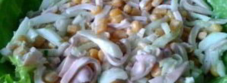 салат с кальмарами и луком. Шаг 4