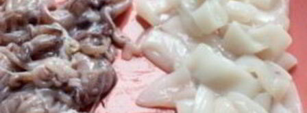 салат с кальмарами и овощами. Шаг 2