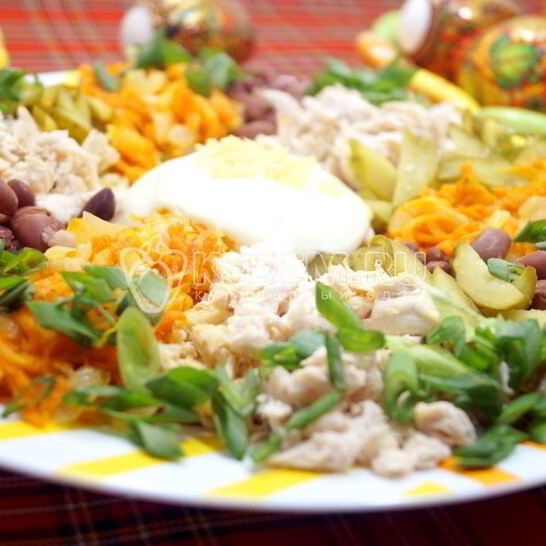 Рецепт салат с курицей калейдоскоп