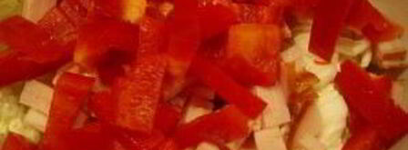 салат с ветчиной и овощами. Шаг 2