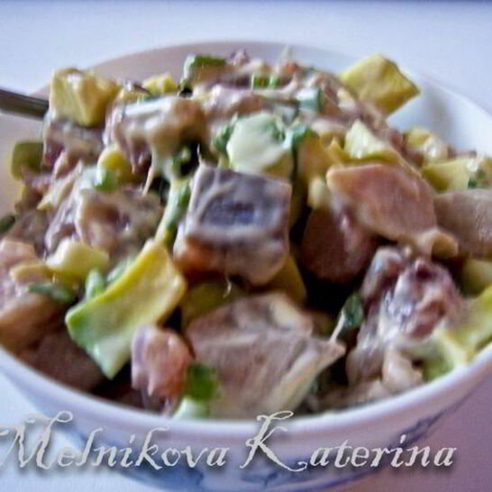 Рецепт салат сельдь с авокадо