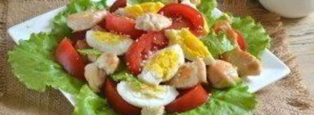 салат цезарь с курицей и сухариками. Шаг 6