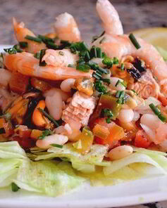 Салаты с рыбой и морепродуктами