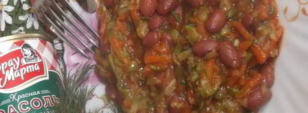 теплый салат из фасоли. Шаг 4