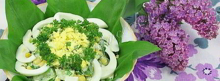 весенний салат с черемшой. Шаг 10