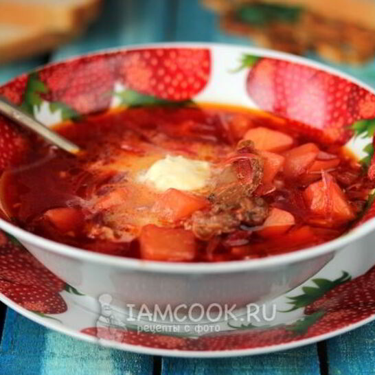 Рецепт борщ без капусты