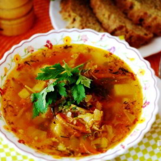 Рецепт борщ без свеклы