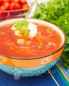 Борщ диетический без зажарки