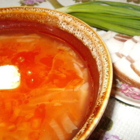 Рецепт борщ из капусты