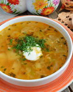 Борщ из свежей капусты