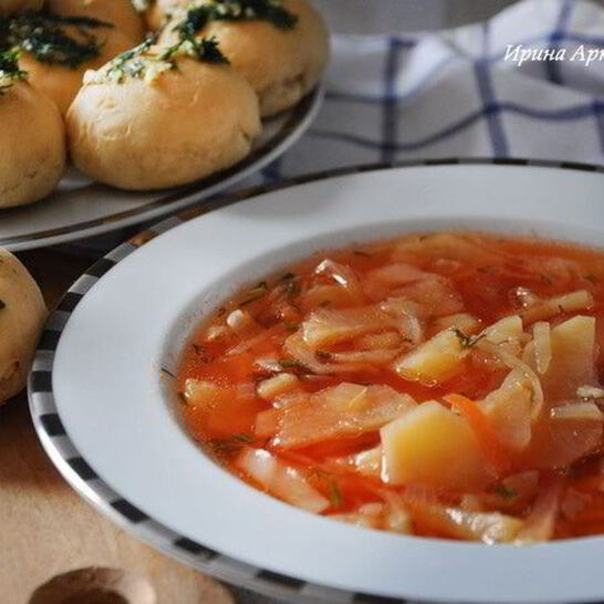 Рецепт борщ на говяжьем бульоне