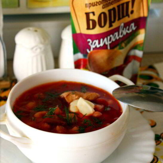 Рецепт борщ с фасолью