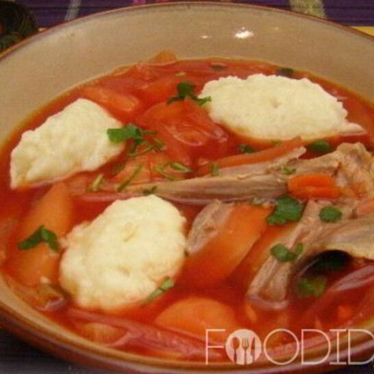 Рецепт борщ с галушками
