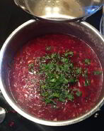 Борщ с гренками