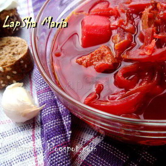 Рецепт борщ с копчеными ребрышками