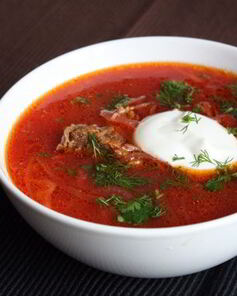 Борщ с квашеной капустой