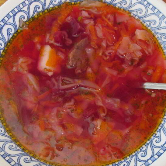 Рецепт борщ с тушенкой и помидорами