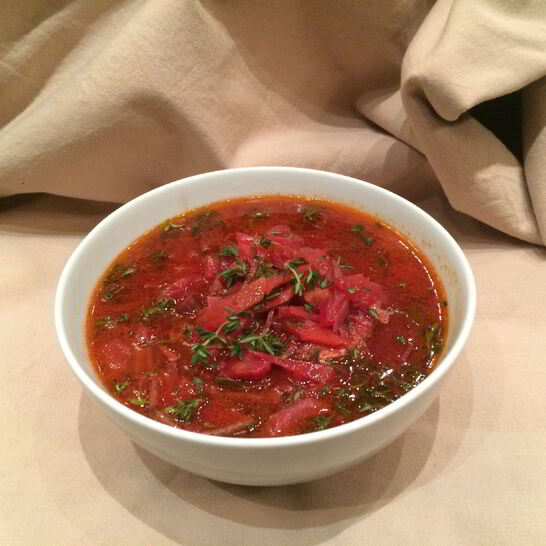 Рецепт борщ с уткой и грибами