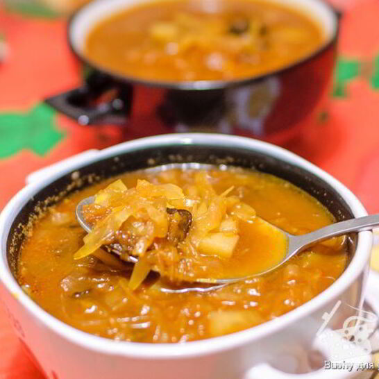 Рецепт грибной борщ с черносливом