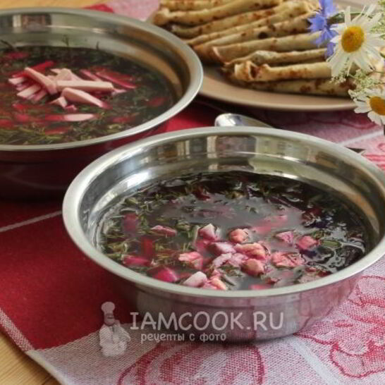 Рецепт холодный борщ из свеклы