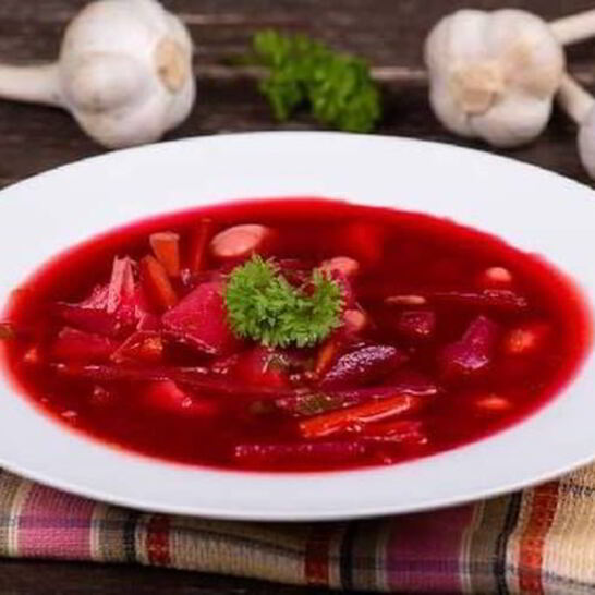 Рецепт пикантный борщ с фасолью