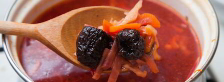 постный борщ с черносливом. Шаг 9